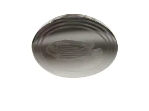 Silver Toned Oval Etched African Cichlid Fish Adjustable Size Fashion Ring