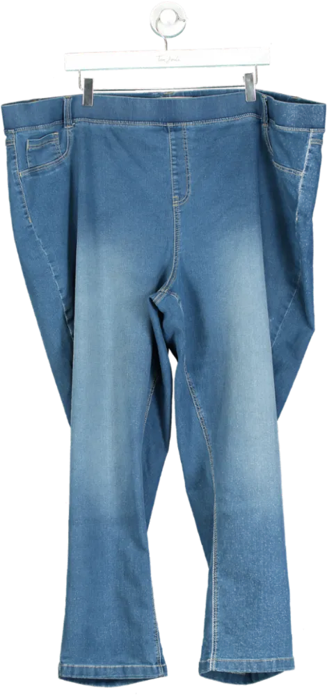 Simply Be Blue Bella Slim Leg Jeggings UK W32
