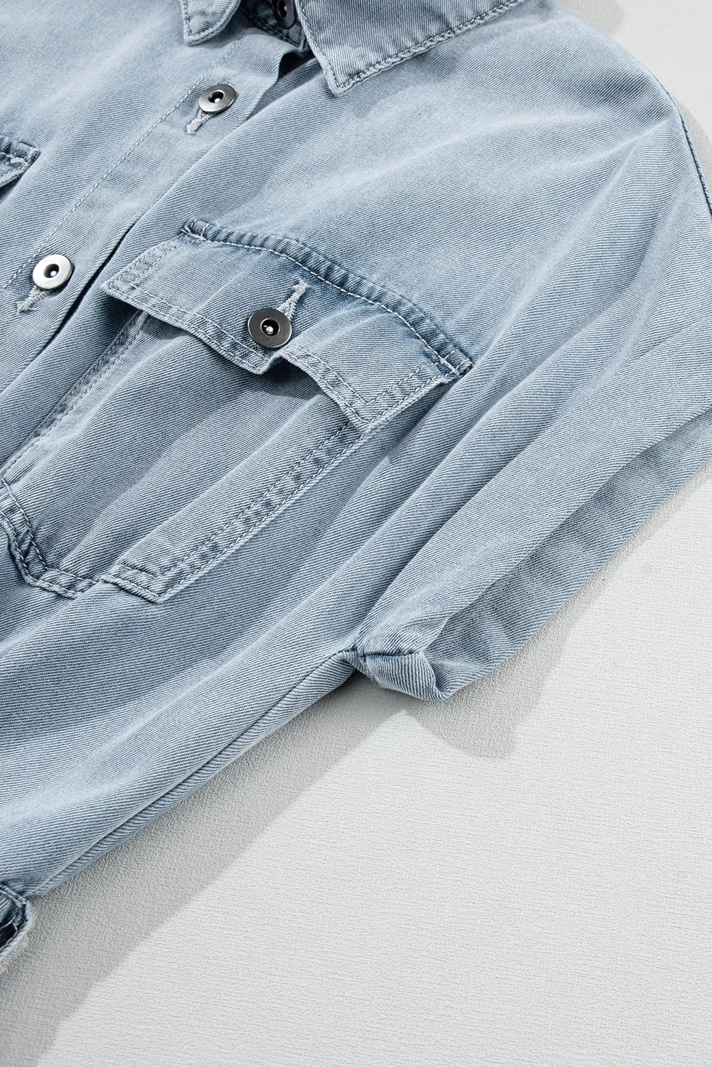 Slit Back Denim Dress