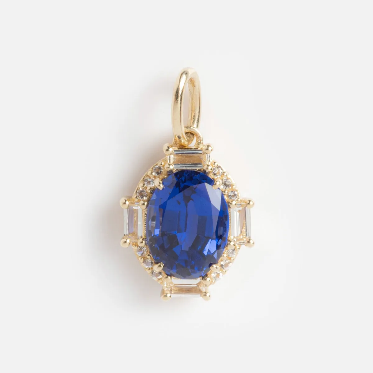 Solid Gold Vintage Inspired Birthstone Charm