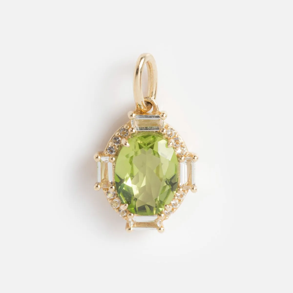 Solid Gold Vintage Inspired Birthstone Charm
