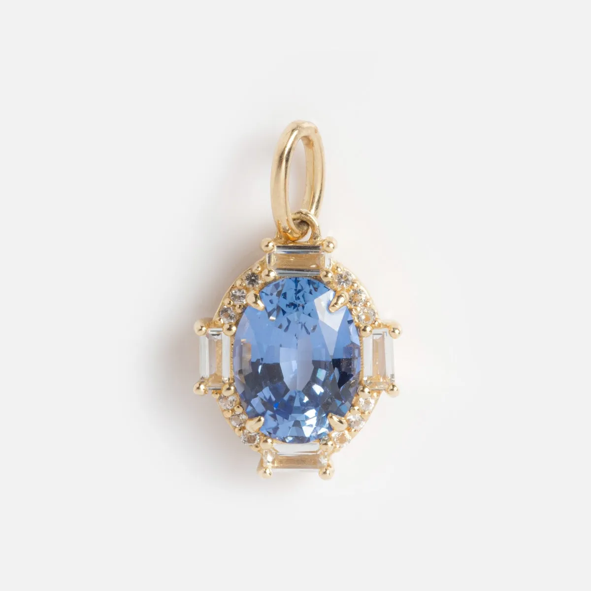 Solid Gold Vintage Inspired Birthstone Charm