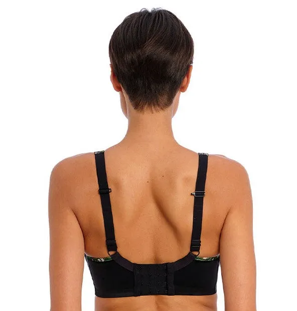 Sonic Padded Sports Bra -Pure Leopard Black