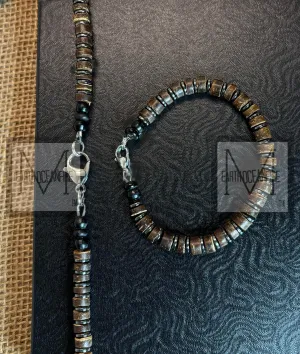 Special Listing for Robert Men's Wall Street Rocker Necklace Bracelet Set