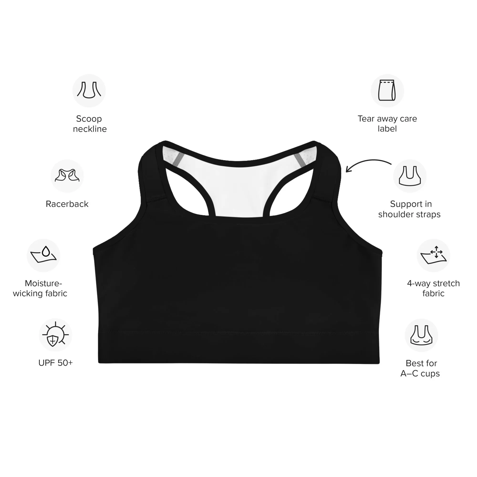 Sports bra - Noir