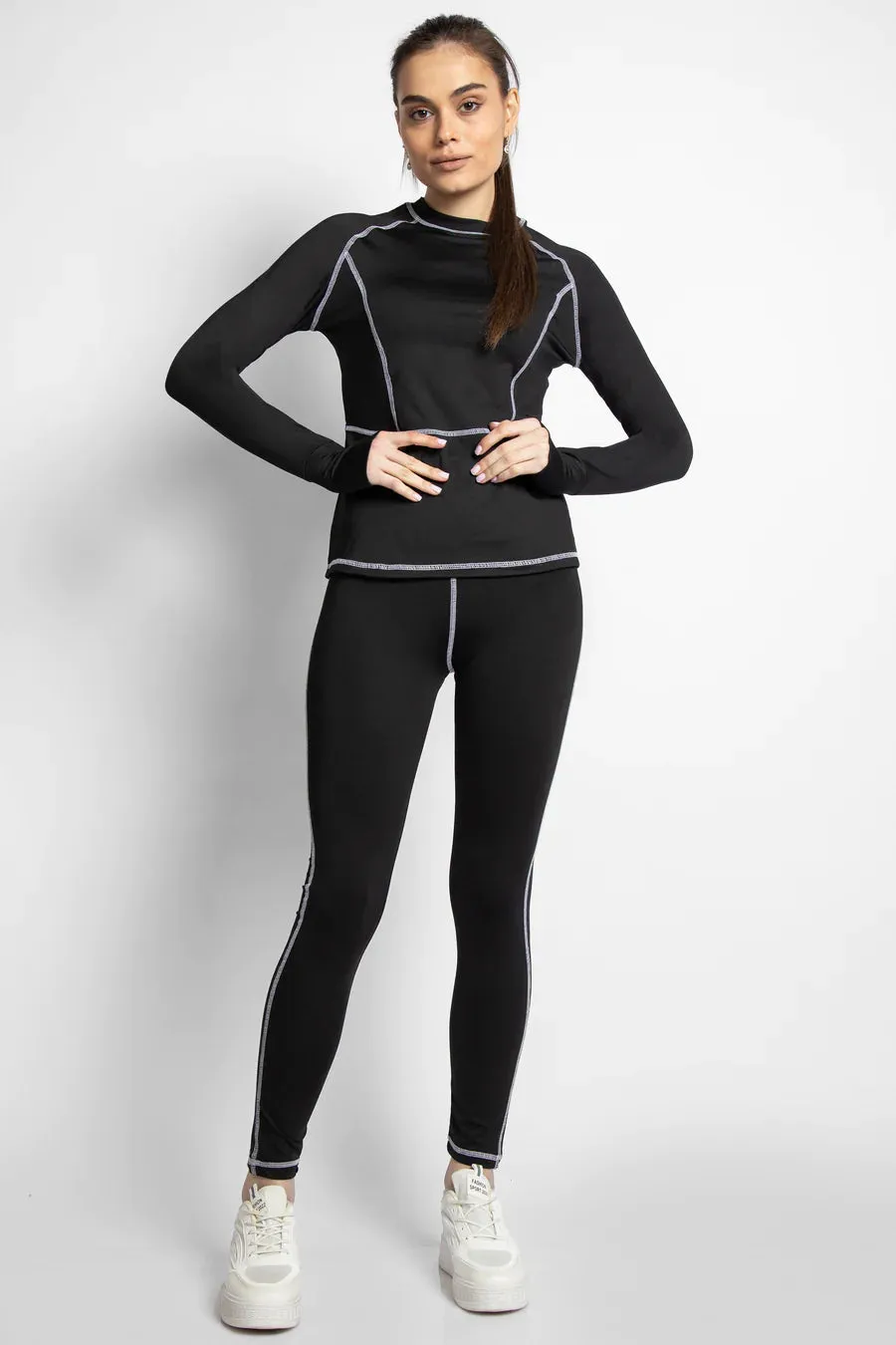 SPORTS SET TEE & LEGGINGS BLACK