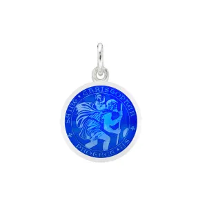 St Christopher Medal Post Earrings