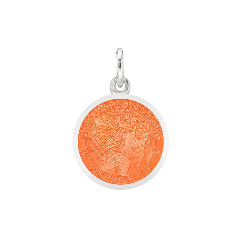 St Christopher Medal Post Earrings