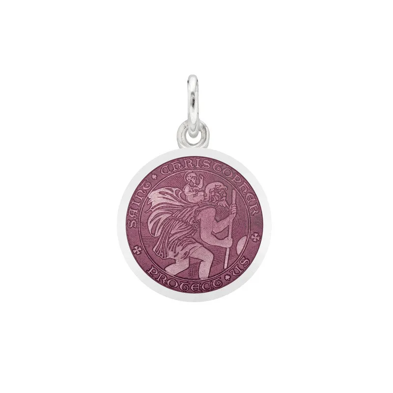 St Christopher Medal Post Earrings