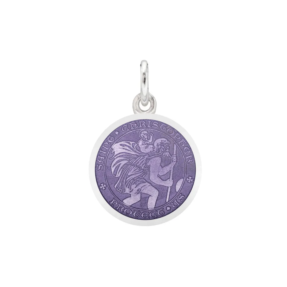 St Christopher Medal Post Earrings