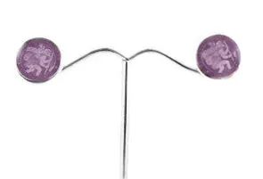 St Christopher Medal Post Earrings