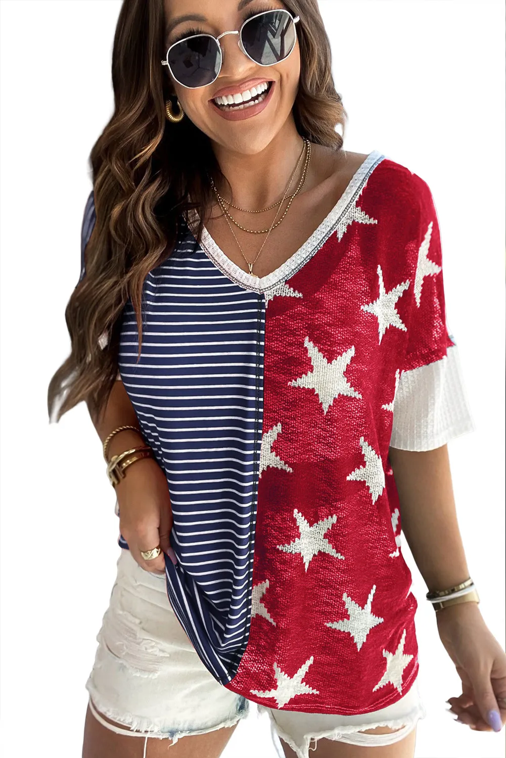 Stars and Stripes Knit Top