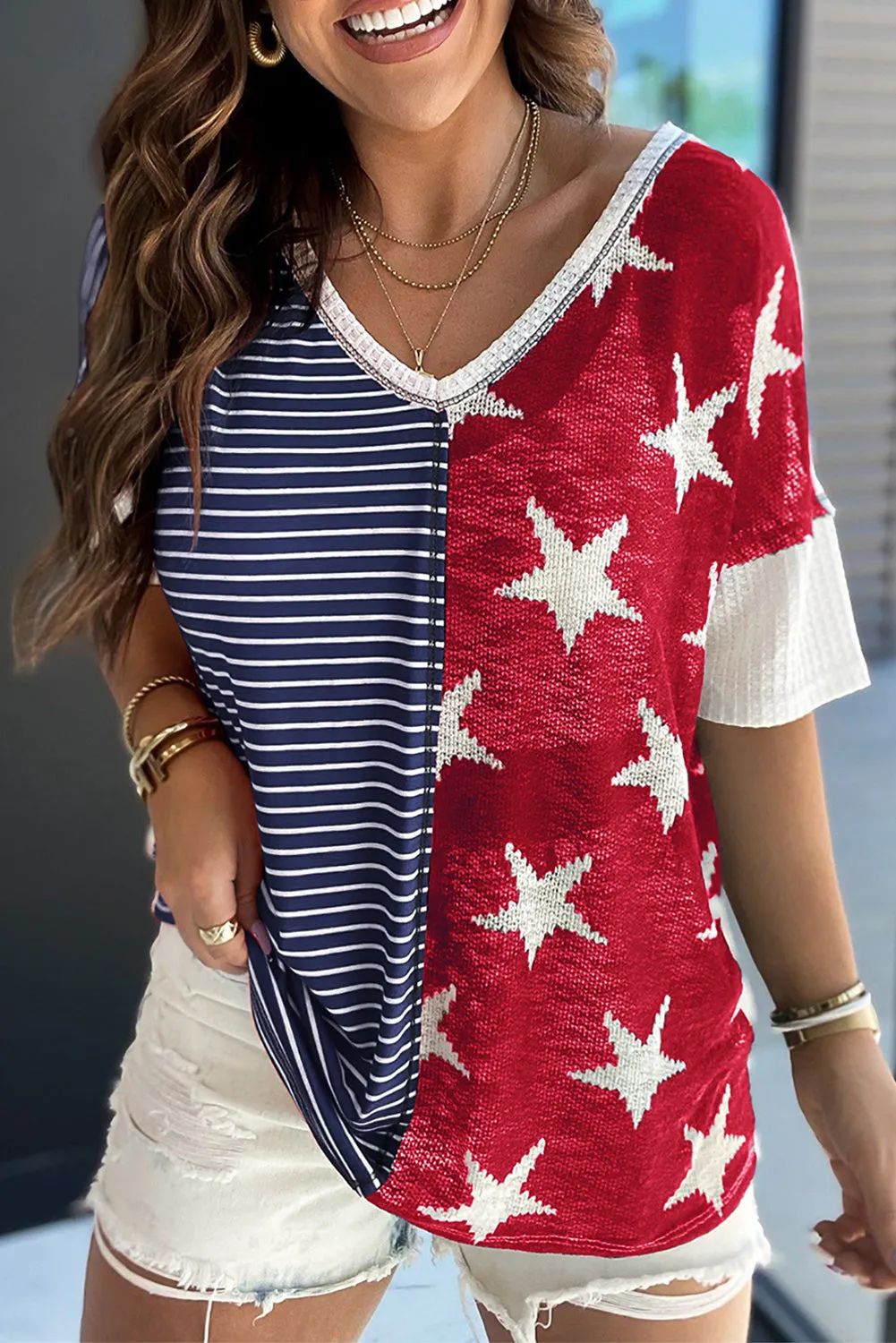 Stars and Stripes Knit Top