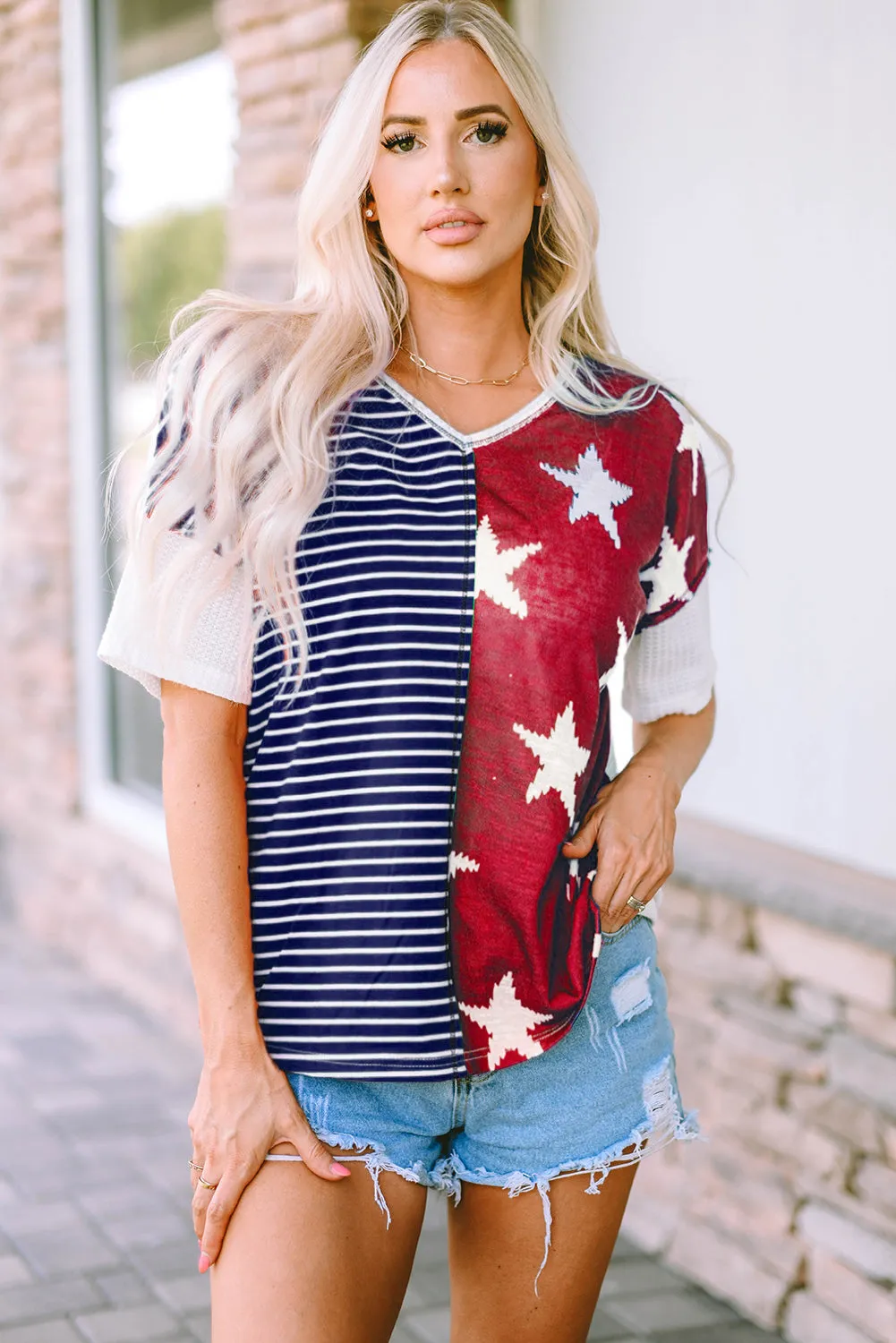 Stars and Stripes Knit Top