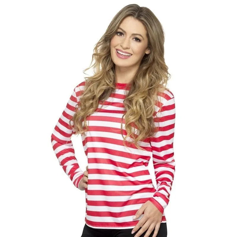 Stripy T Shirt, Red