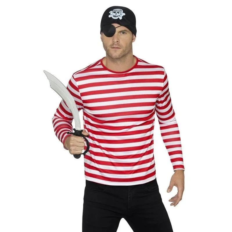 Stripy T Shirt, Red