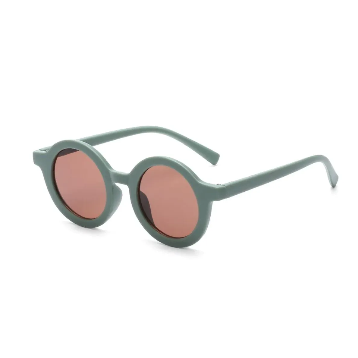 Sugar   Maple Vintage Round Matte Sunglasses