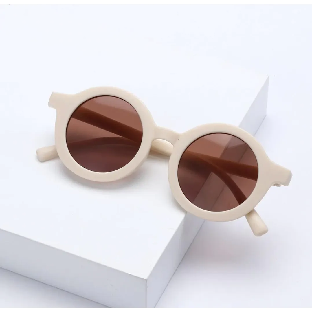 Sugar   Maple Vintage Round Matte Sunglasses
