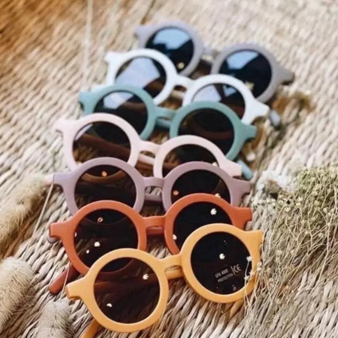 Sugar   Maple Vintage Round Matte Sunglasses