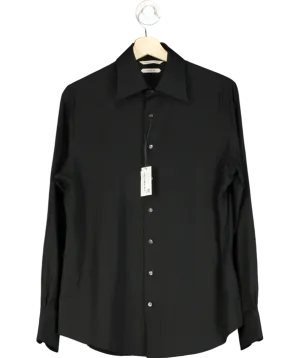 SuitSupply Black Point Collar Slim Fit Shirt UK S