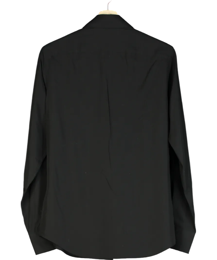 SuitSupply Black Point Collar Slim Fit Shirt UK S