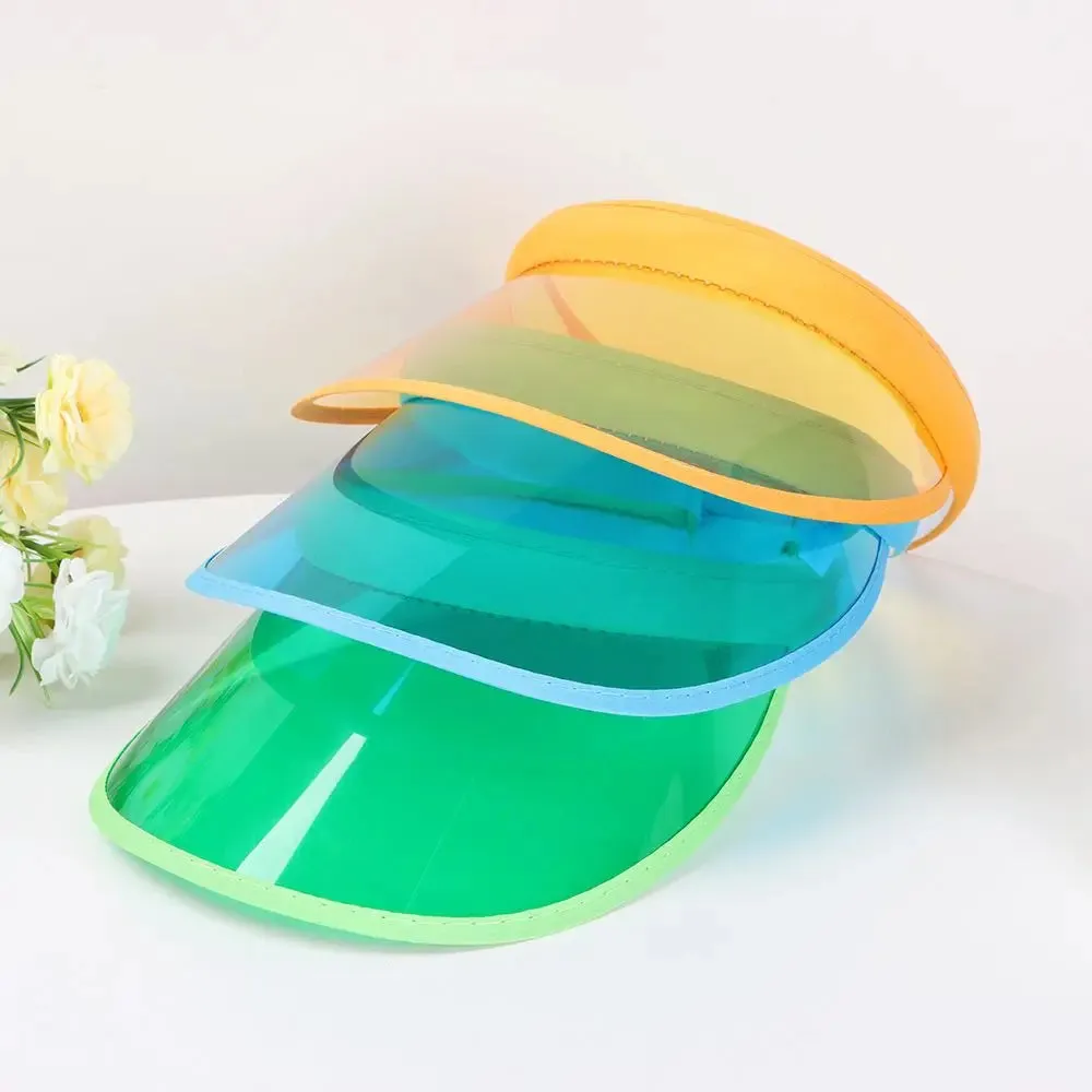 Summer Lightweight PVC Sun Visor Beach Cap Sports Hat UV Protective