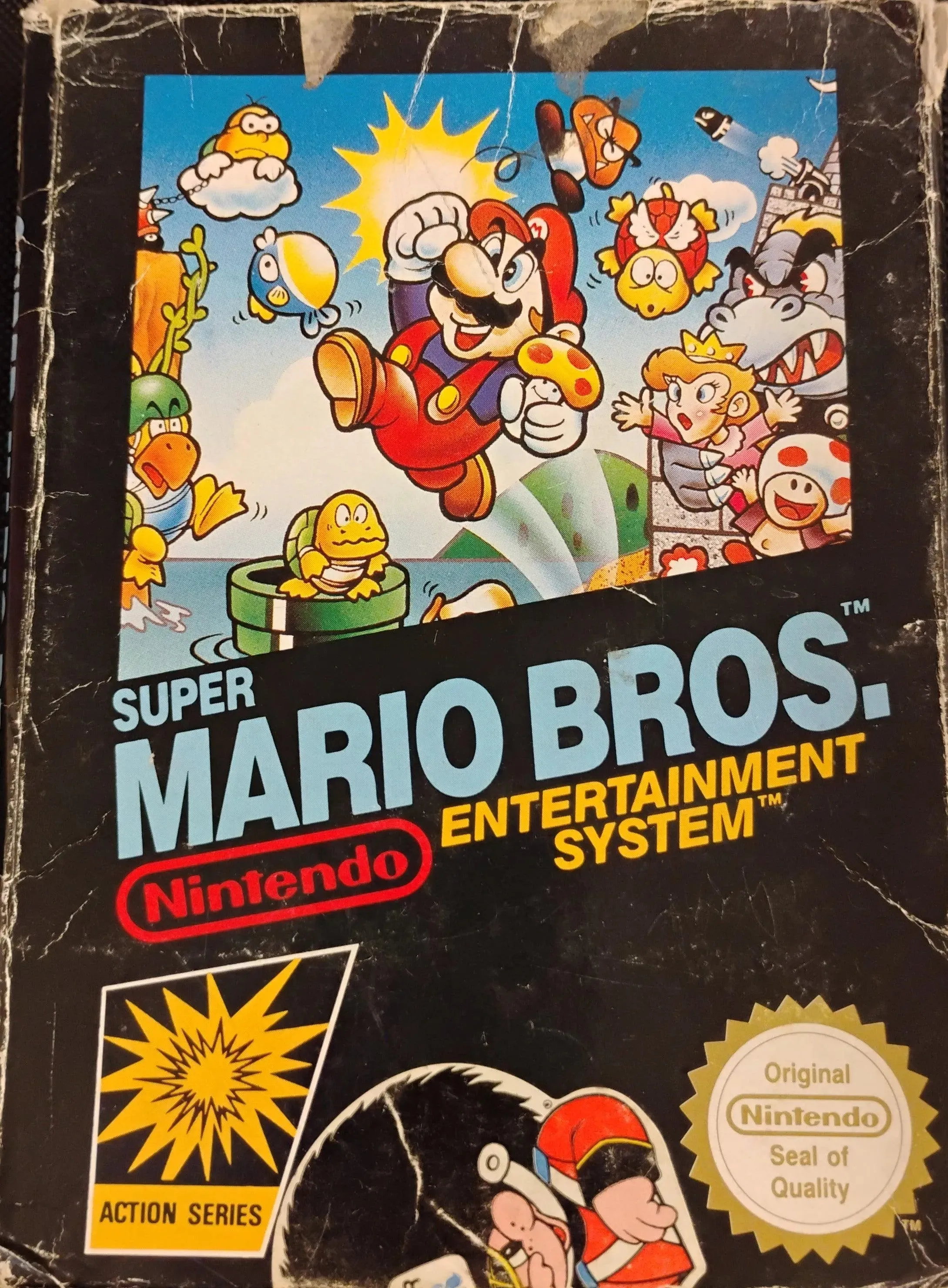 Super Mario Bros i æske (SCN) (Meget slidt æske) (U. manual)
