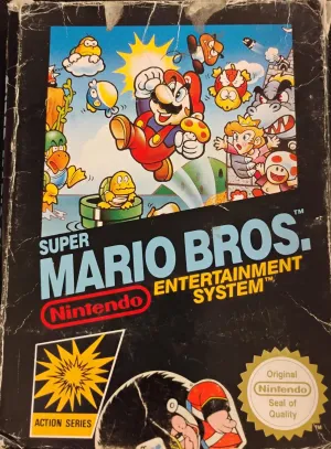 Super Mario Bros i æske (SCN) (Meget slidt æske) (U. manual)