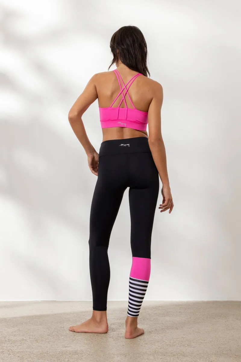 Surf Style Leggings Neon Pink