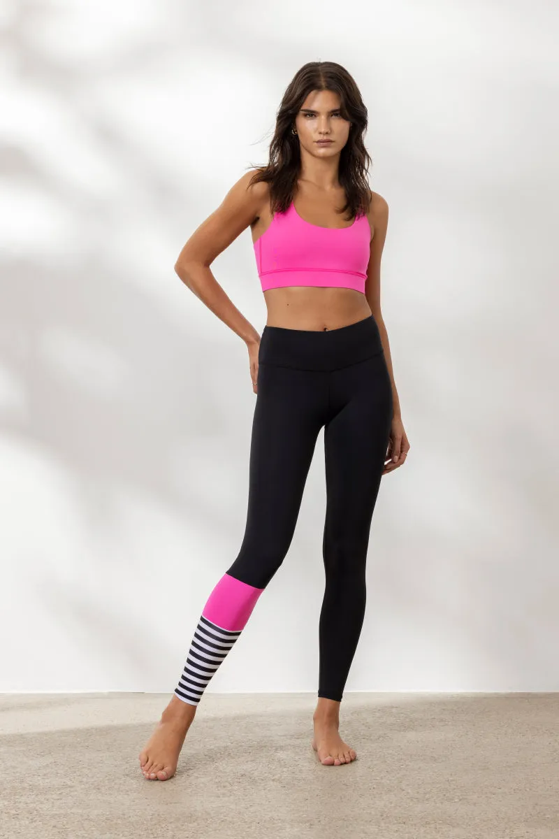 Surf Style Leggings Neon Pink