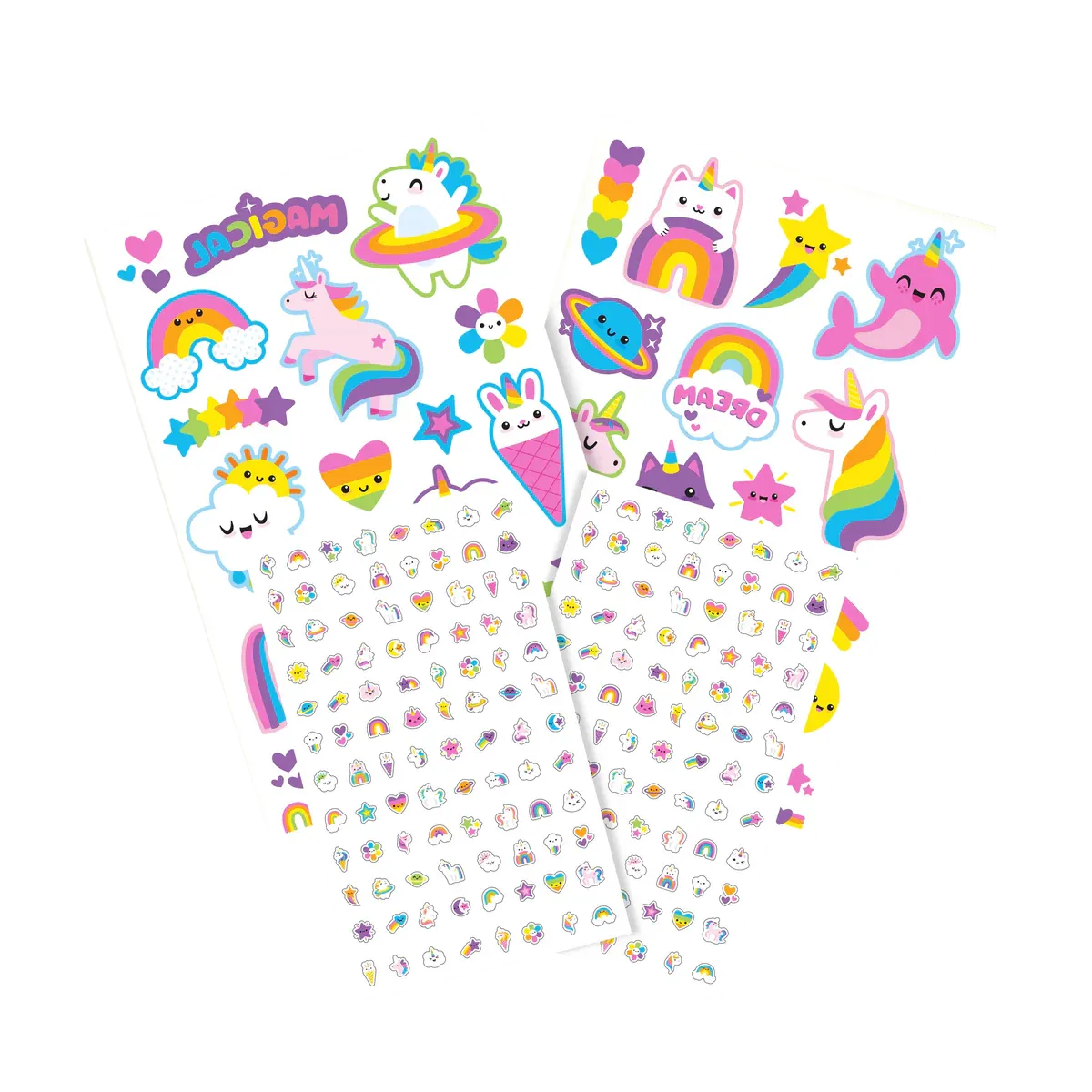 Tattoo-Palooza Temporary Tattoos & Nail Stickers - Unicorns & Rainbows