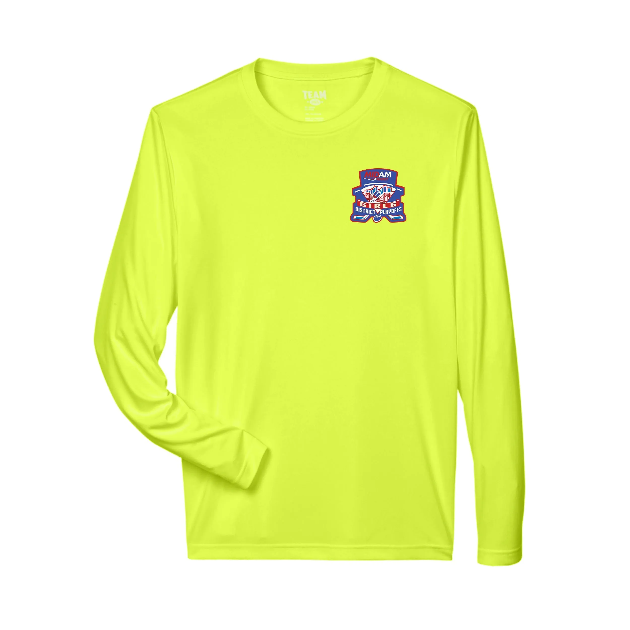 Team 365 Zone Performance Long Sleeve Shirts Midam Hockey Girls District Playoffs