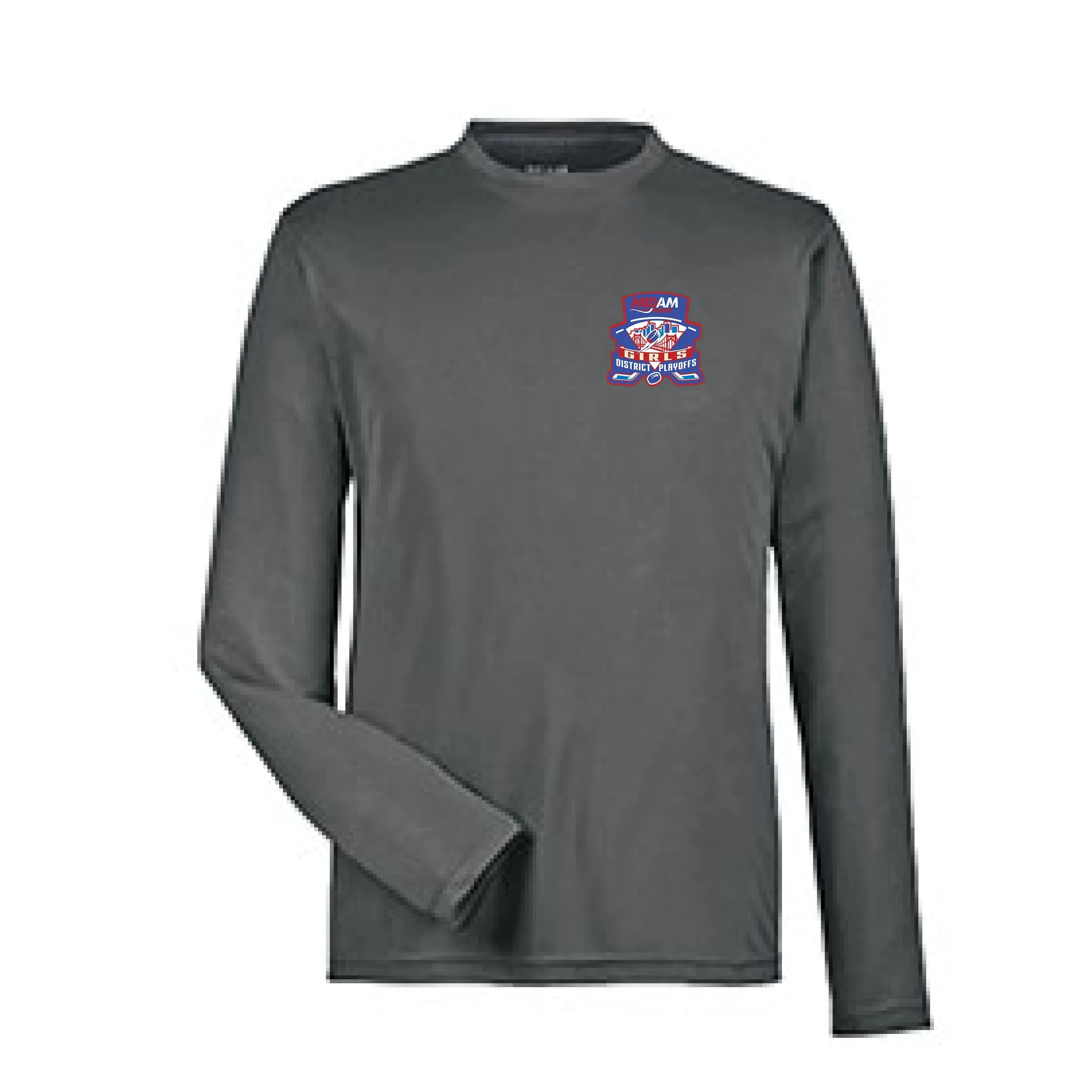Team 365 Zone Performance Long Sleeve Shirts Midam Hockey Girls District Playoffs