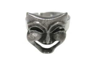 Textured Drama Happy Mask Adjustable Size Fashion Ring