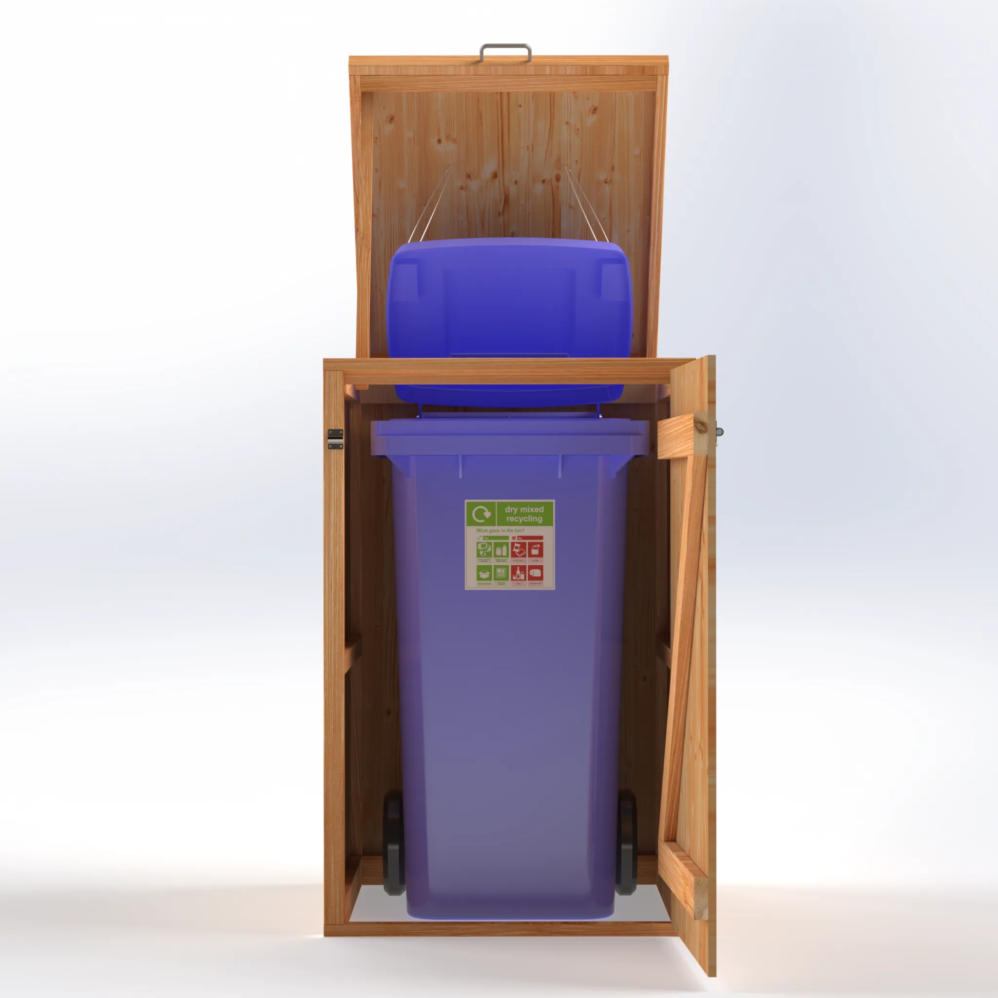 Timber Bin & Recycling Box Store - Fully Assembled