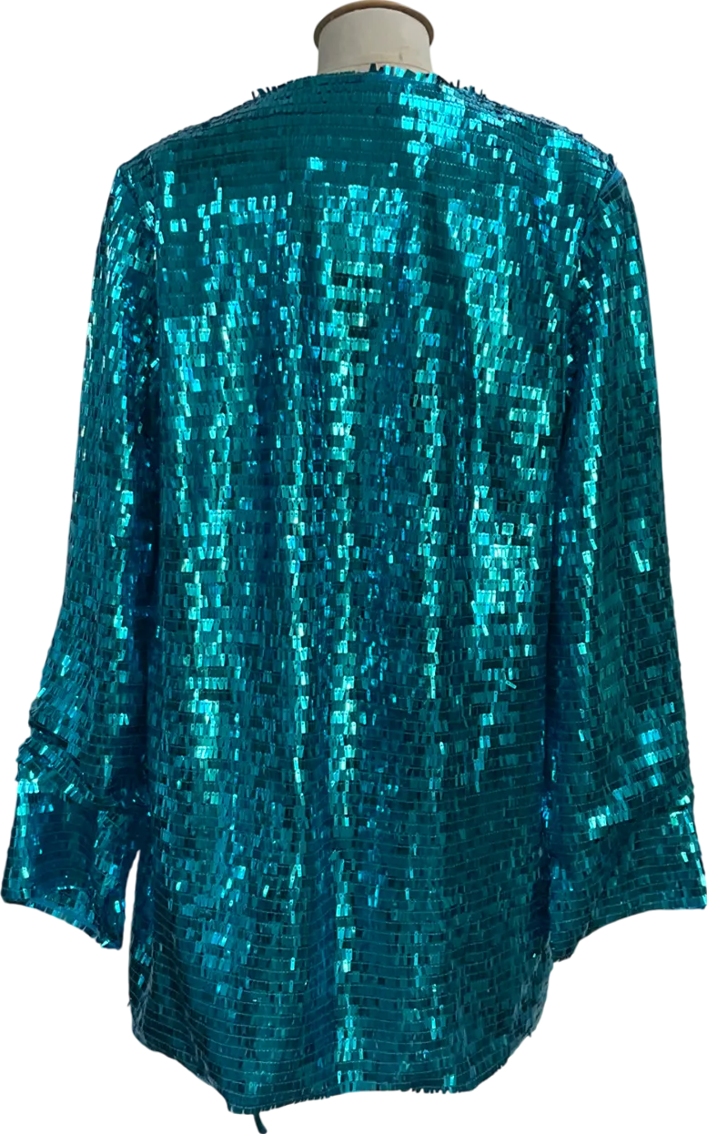 Tojhā Blue Fiore Sequin Dress UK 10