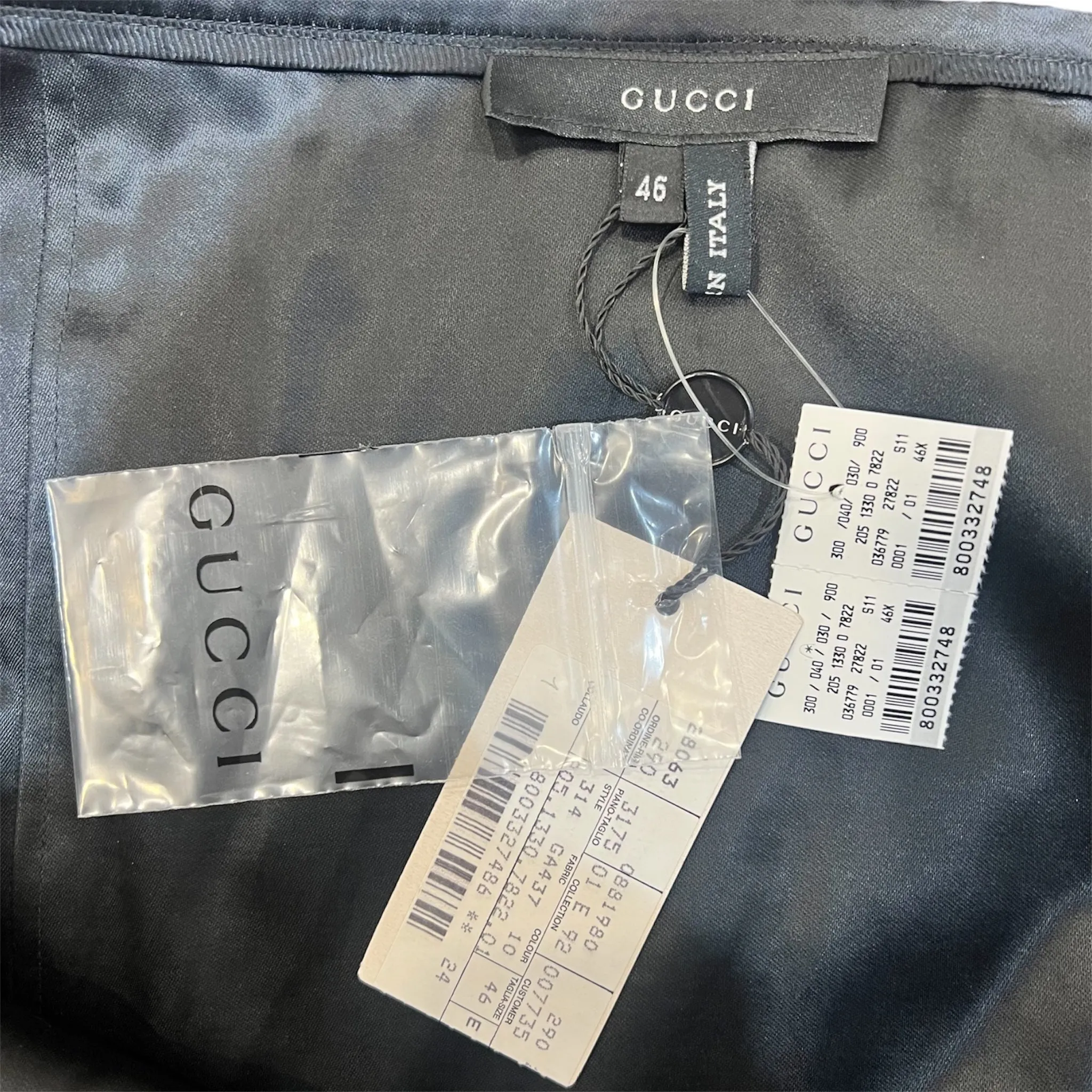 Tom Ford for Gucci 90's Black Satin Skirt, NWT