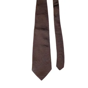 Trussardi Striped Silk Tie | Vintage Mens Luxury High End Designer Grey Brown