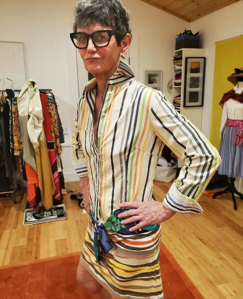 Upcycled Striped Dress