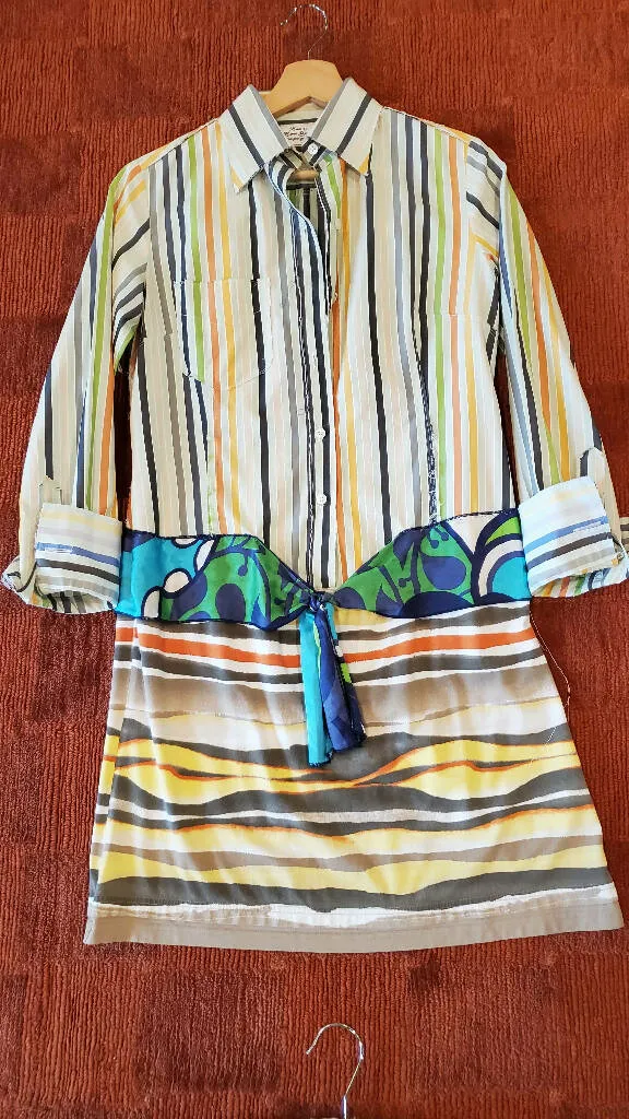 Upcycled Striped Dress