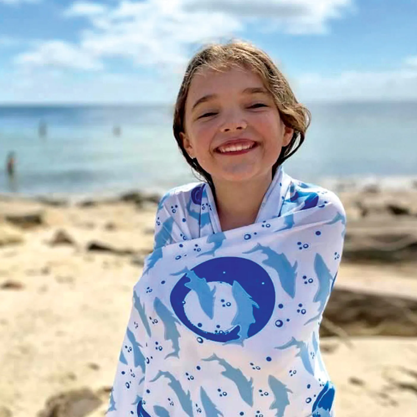 UPF 50 Beach Towel/Wrap - Shark Frenzy