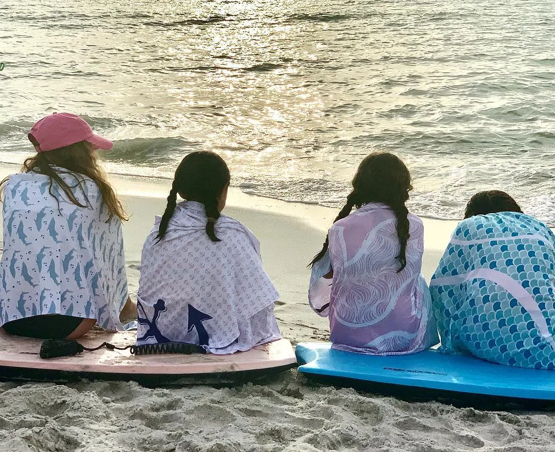 UPF 50 Beach Towel/Wrap - Shark Frenzy