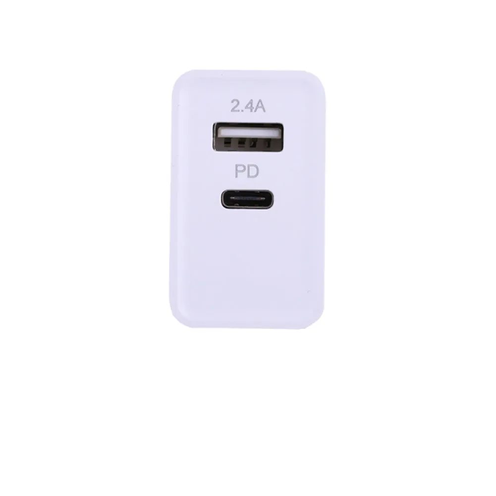 USB C PD Charger 29W Power Delivery Type c Wall Charger with 2 Ports for iPhone Android European regulations white