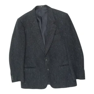 Valentino Mens Navy Blazer Jacket | Vintage High End Designer Suit Formal