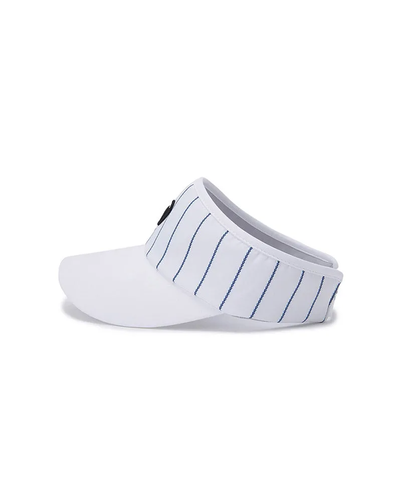Vice Golf Atelier Pinstripe Wide Visor - White