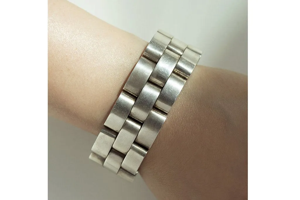 Victorian Gate Link Sterling Silver Bracelet
