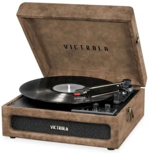 Victrola VSC-590BT-LBN Bluetooth Portable Turntable (Lambskin Brown)