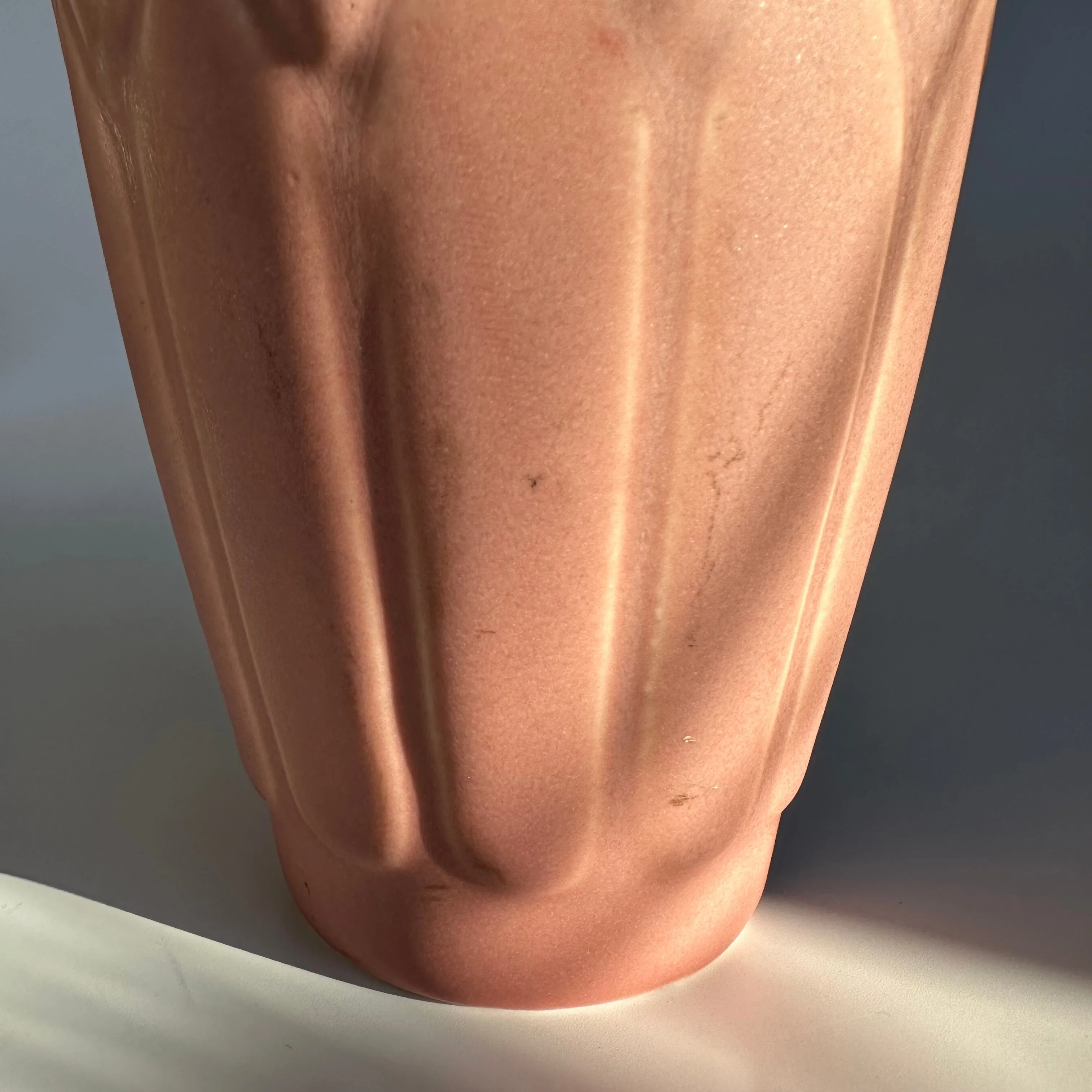 Vintage 1924 Rookwood Pottery Matte Pink Geometric Floral Vase
