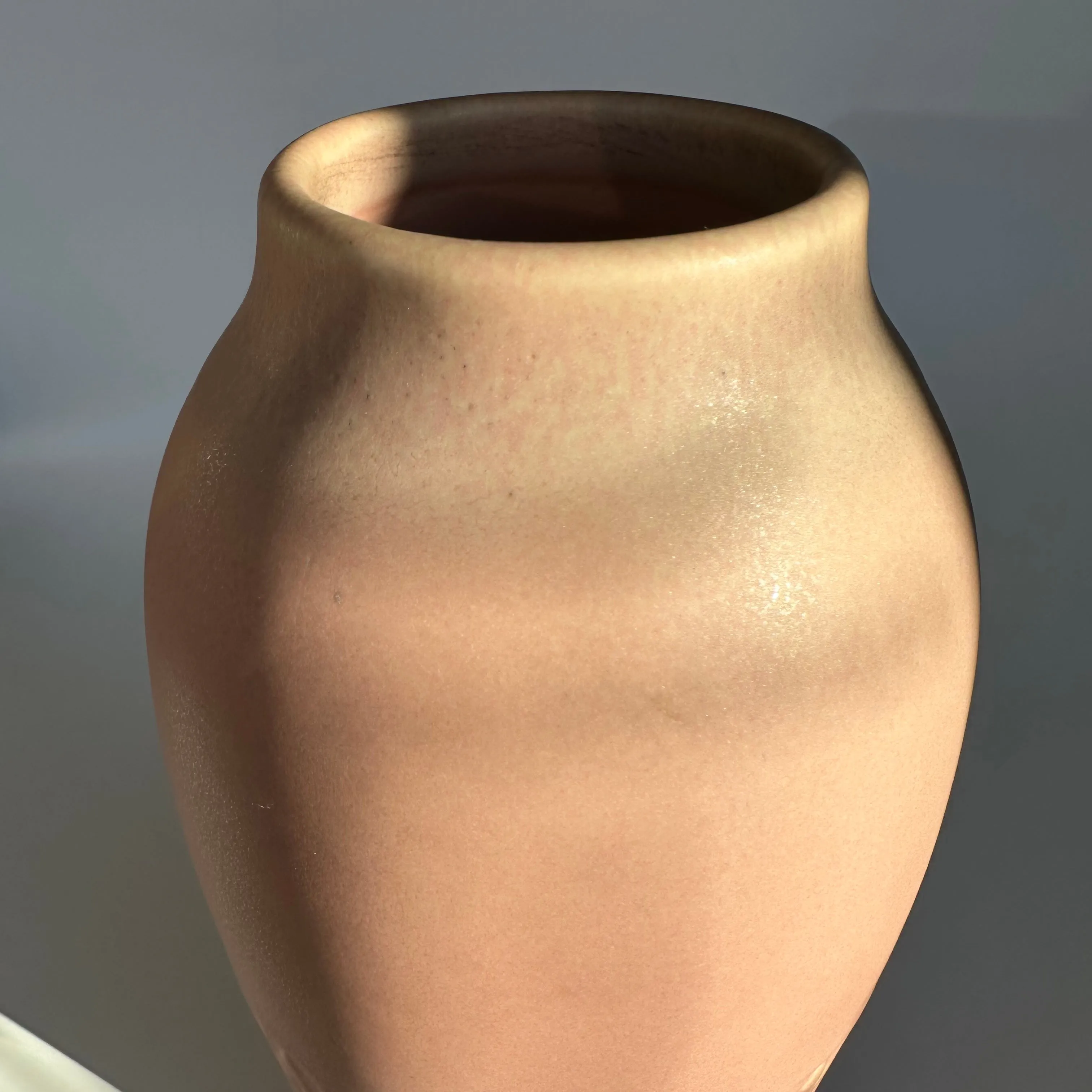 Vintage 1924 Rookwood Pottery Matte Pink Geometric Floral Vase