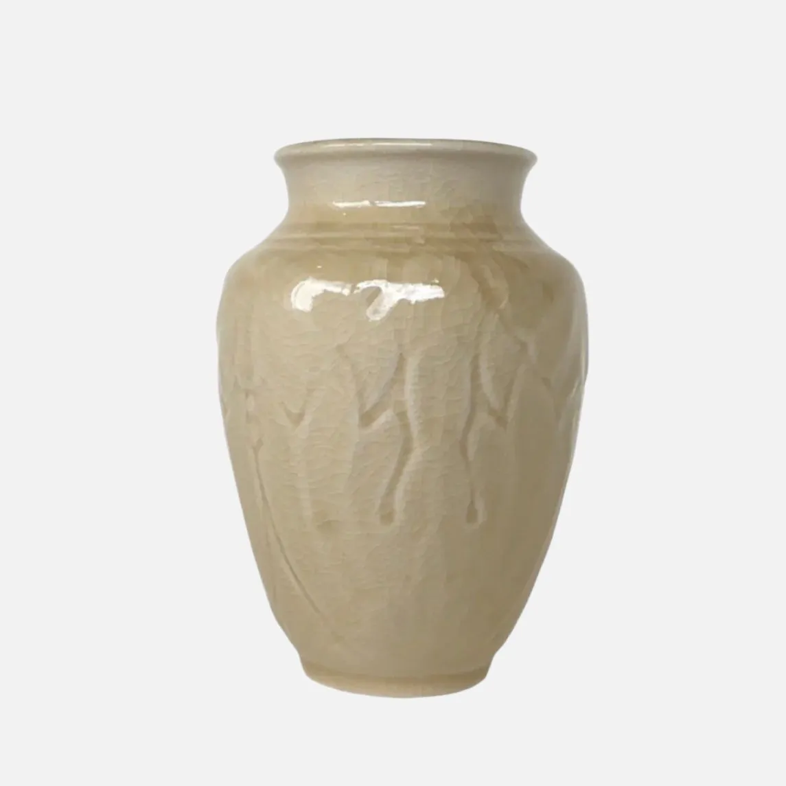 Vintage 1946 Rookwood Pottery Creamy Yellow Vase